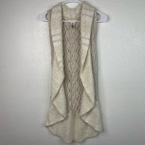 Max Studio Tan embroidered cardigan